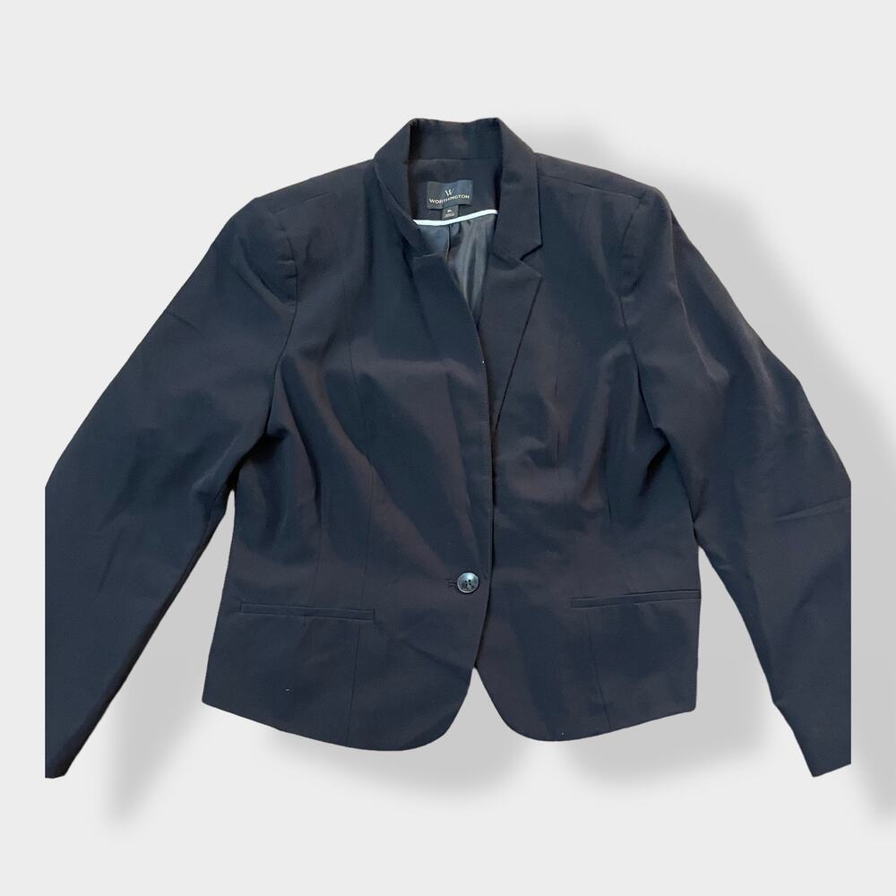 Worthington Black lined Blazer Size XL